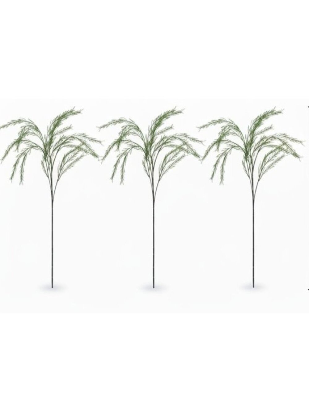3 Artificial Asparagus Fern Stems 36 Inch Faux Greenery for Roses Weddings and F